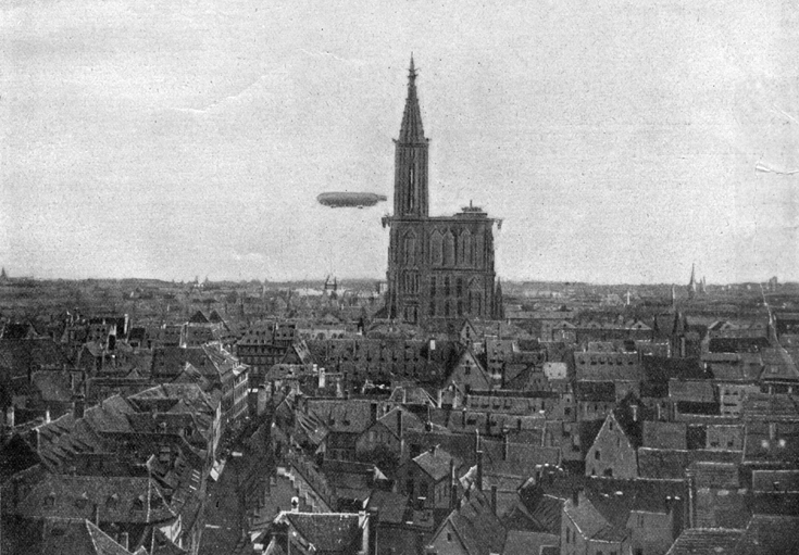 Zeppelinflug Straßburger Münster 1908
