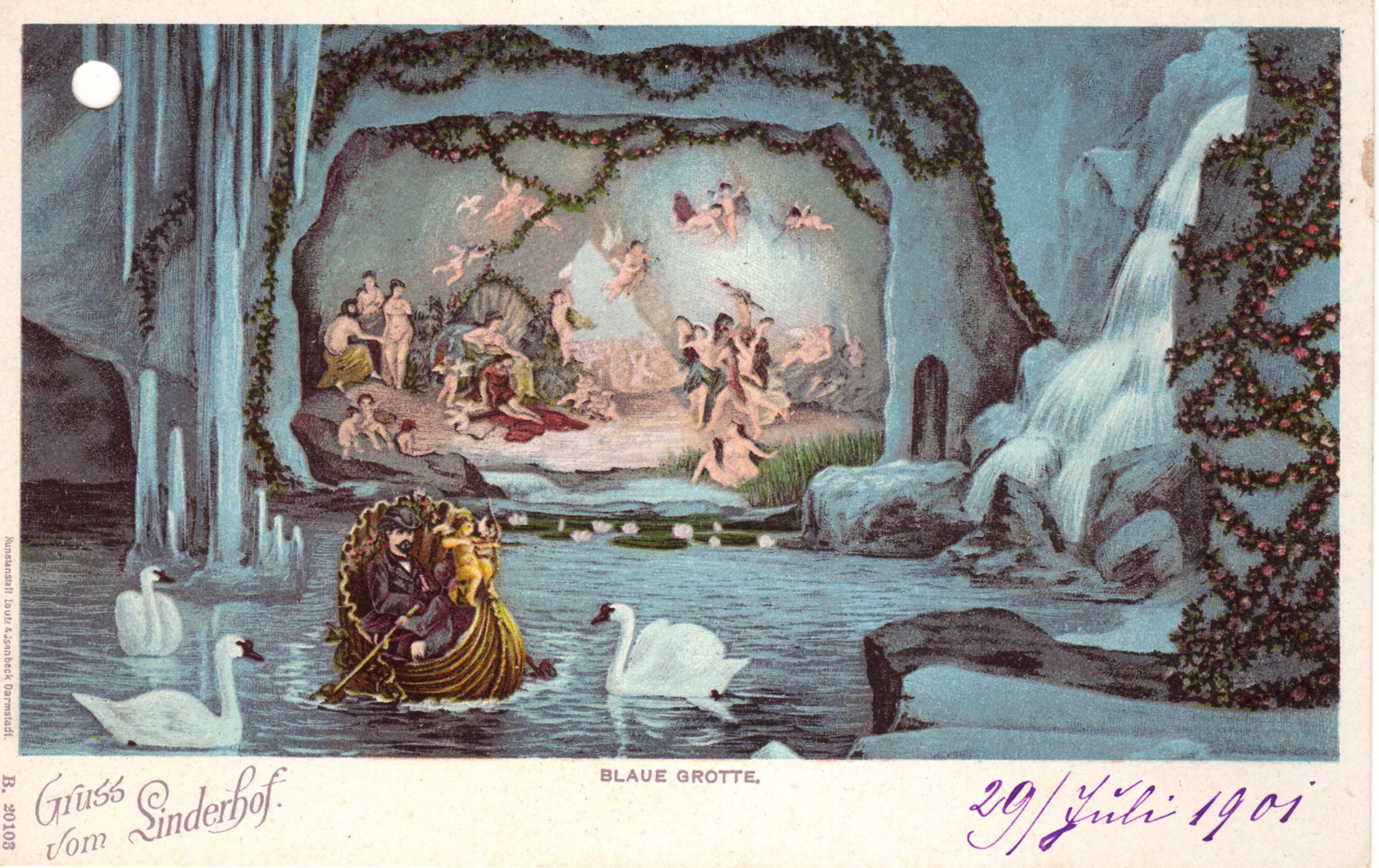 ak_ludwiglaesstsichindervenusgrottevoninderhofrudern_gelaufen1901_sammlung_spangenberg ak_ludwiglaesstsichindervenusgrottevoninderhofrudern_gelaufen1901_sammlung_spangenberg